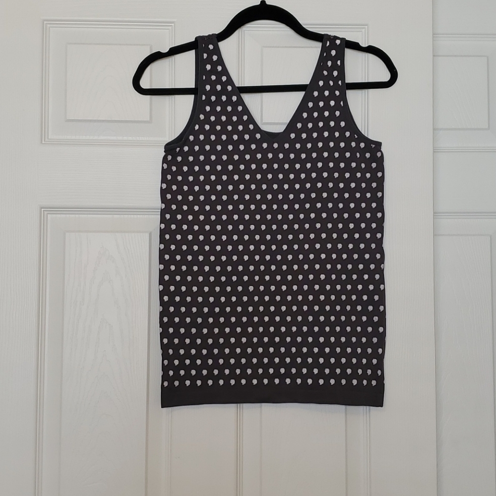 Charcoal gray and white tank